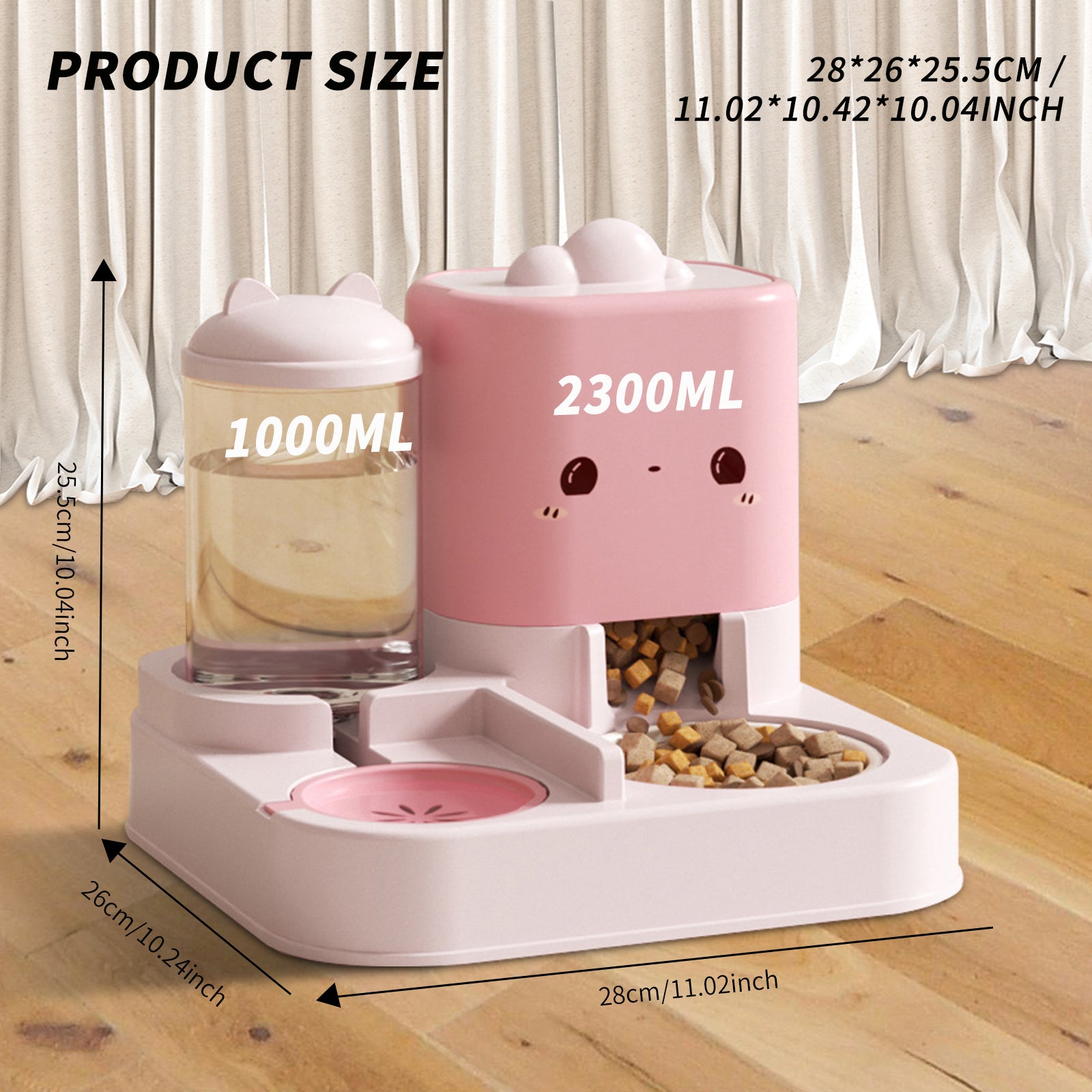 1 Piece Cartoon Cloud Cat Ear Feeding And Water Feeding Integrated Cat And Dog Universal Pet Essential Item For Home And Travel